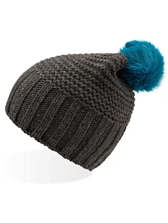 Bianco Pletená čepice s bambulí " dark model 22452625 - Atlantis Headwear
