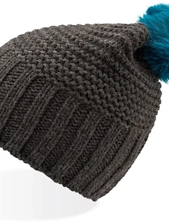 Bianco Pletená čepice s bambulí "  dark model 22452625 - Atlantis Headwear