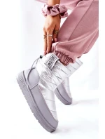 Dámské Sněhule Big Star model 21561942 Stříbrné - Big Star Shoes Dámské Sněhule Big Star model 21561942 Stříbrné - Big Star Shoes