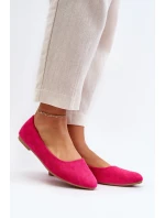 Zamszowe Baleriny Damskie Fuksja Kommia Zamszowe Baleriny Damskie Fuksja Kommia