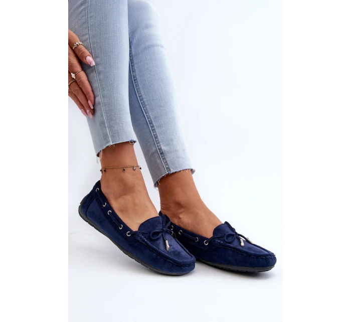 Damskie Zamszowe Mokasyny Granatowe Si Passione Damskie Zamszowe Mokasyny Granatowe Si Passione