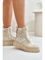 Vysoké Dámské Tenisky Na Masivní Platformě Světle Béžové model 21671400 - Boto