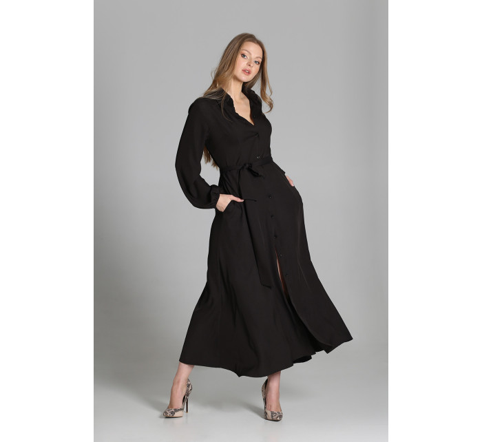 Šaty s dlouhým rukávem model 16708721 Black - Lanti
