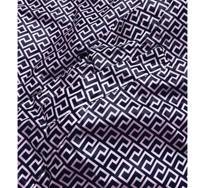 Tmavomodrá obojstranná dámska prešívaná bunda (B9775-3)