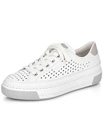 Rieker W RKR642 biele kožené ažurové topánky