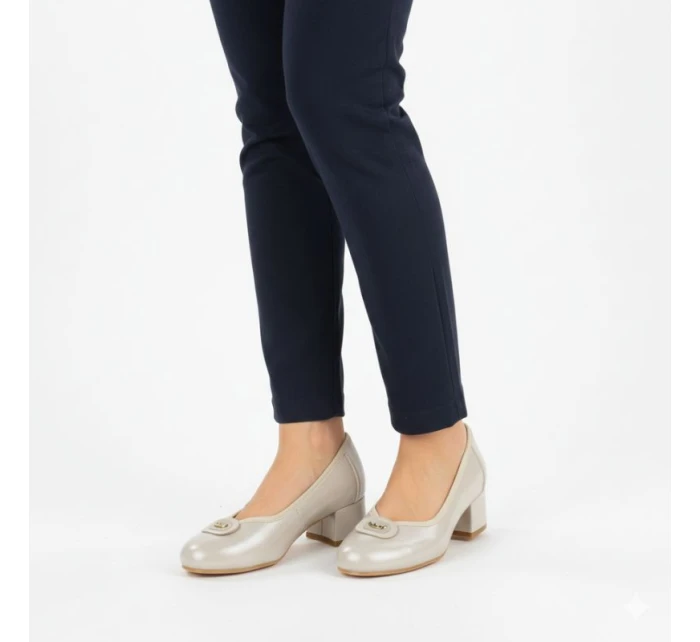 Dámske semišové zateplené čižmy khaki Potocki 12522