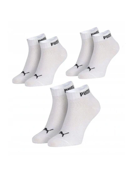 Unisex ponožky Puma, 3 ks v balení, nad členok, bavlnené, biele, pohodlné Unisex ponožky Puma, 3 ks v balení, nad členok, bavlnené, biele, pohodlné