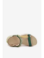 Dámské Sandály Na Suchý Zip model 21694720 Zelené - D.Franklin