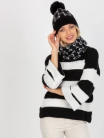 Dámska čiapka AT CZ CM 319 čierna a biela