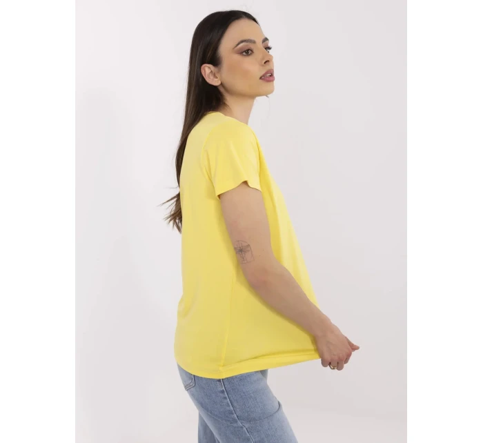 T shirt CLM TS model 21094455 żółty - FPrice T shirt CLM TS model 21094455 żółty - FPrice