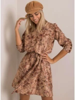 Šaty LK SK 508143.72P svetlohnedé