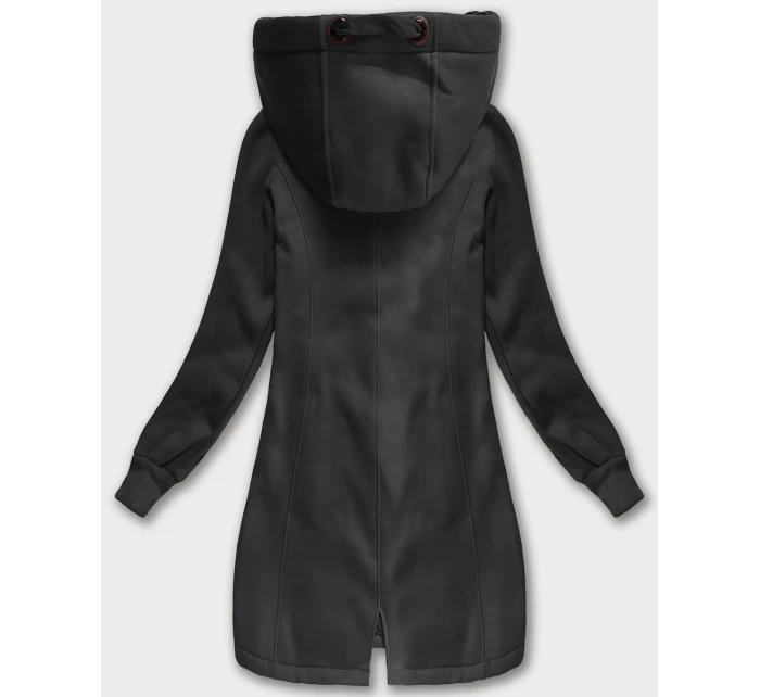 Dlouhá dámská mikina s kapucí grafit model 21803139 - Good looking Dlouhá dámská mikina s kapucí grafit model 21803139 - Good looking