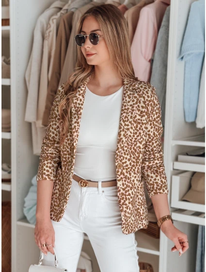 Dámska bunda do pása MARABELL beige FashionStreet PY0127