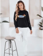Dámský svetr s aplikací  černý Dstreet model 21991038 - FashionStreet