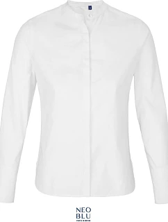 NEOBLU Bart Women Popelínová blúzka s dlhými rukávmi 24.3787 optic white