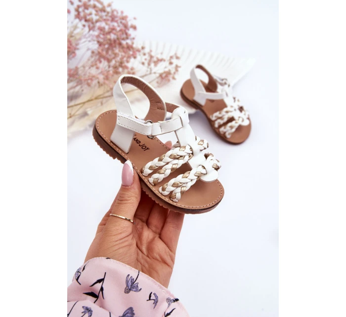 Dětské sandály na suchý zip s pruhy model 21621442 - Boto