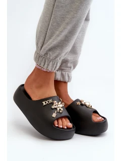 Dámské lehké pěnové žabky s ozdobami Černé model 21665939 - Boto