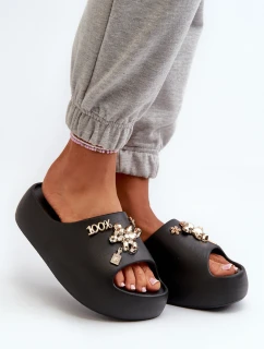 Dámské lehké pěnové žabky s ozdobami Černé model 21665939 - Boto