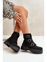 Ocieplane Botki Damskie Ze Zdobieniem Czarne Ciascia Ocieplane Botki Damskie Ze Zdobieniem Czarne Ciascia