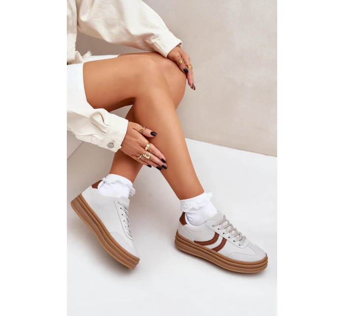 Stylové tenisky na platformě šedé model 21682892 - Boto