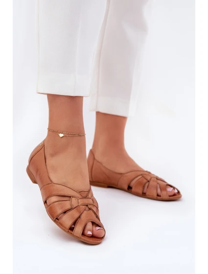 Kožené Baletky S   Hnědé model 21692630 - Maciejka