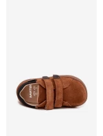 Kožené Sandály Barefoot Dětské  Světle hnědé model 22031694 - Bartek S.A.