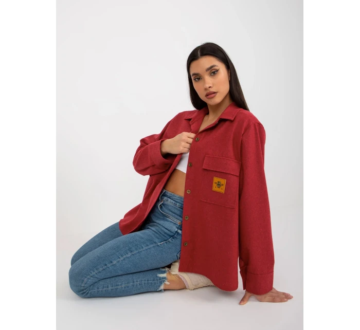 Dámska košeľa LK KS 509164.11 tmavo ružová - FPrice