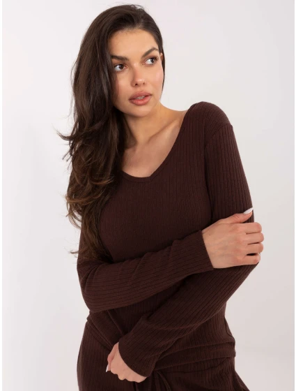 Jumper SM SW A1568.79 tmavohnedý