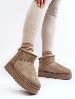 Dámské sněhule na platformě s kožešinovou zelená model 21836828 - Kesi