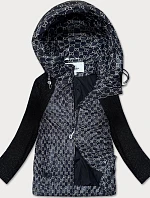 Nadrozmerná prechodná bunda zo zmiešaného materiálu Vaston black (F-23729-2#)