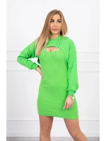 Šaty s mikinou zelené neonové