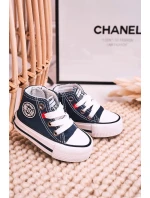 Dziecięce Wysokie Trampki Z Suwakiem BIG STAR HH374189 Granatowe Dziecięce Wysokie Trampki Z Suwakiem BIG STAR HH374189 Granatowe