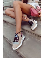 Damskie Wsuwane Sportowe Buty Sneakersy Beżowe Klayra
