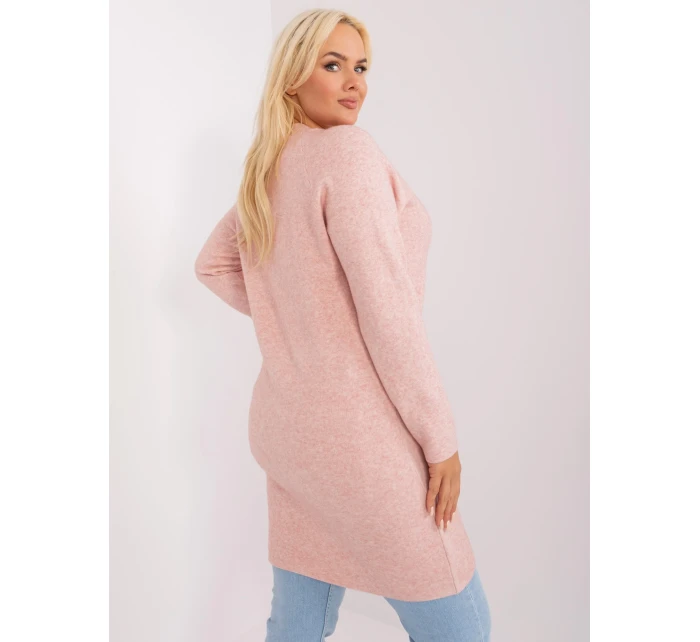 Sweter PM SW PM model 18965611 jasny różowy - FPrice Sweter PM SW PM model 18965611 jasny różowy - FPrice