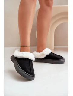 Dámske papuče s kožušinou Black Zinntia