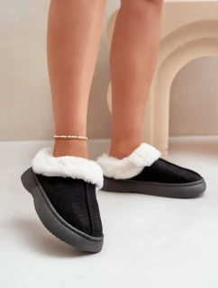 Dámske papuče s kožušinou Black Zinntia
