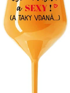 Som KRÁSNA A SEXY! (A TAK DOBRE HODNOTENÁ...) - oranžový nerozbitný pohár na víno 470 ml