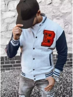 Pánska šedá mikina na zips FashionStreet BX5441