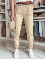 Dámské kalhoty chinos s páskem tmavě béžové Dstreet model 21986488 - FashionStreet