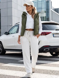 Dámská prošívaná vesta zelená Dstreet model 21990688 - FashionStreet