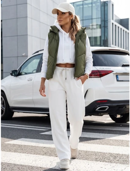 Dámská prošívaná vesta zelená Dstreet model 21990688 - FashionStreet