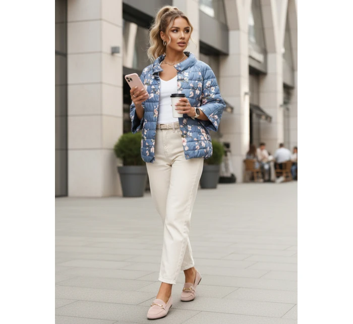 kurtka damska pikowana niebieska model 22016698 - FashionStreet