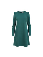 Zelené dámske trapézové šaty s volánikmi model 7785794