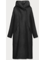 Dlhý čierny prehoz cez oblečenie s kapucňou (B6010-1)