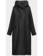 Dlouhý černý přehoz přes oblečení s kapucí model 17556144 - S'WEST