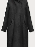 Dlhý čierny prehoz cez oblečenie s kapucňou (B6010-1)