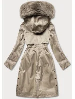 Dámska zimná bunda Teddy beige (b537-46)