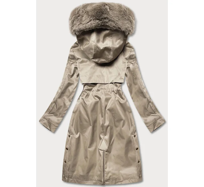 Dámska zimná bunda Teddy beige (b537-46)