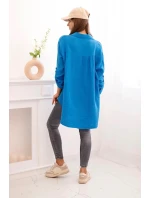 Bavlnená mušelínová košeľa tyrkysová Bavlnená mušelínová košeľa tyrkysová