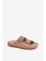 Lehké Dámské Žabky model 21661693 Beige - Zaxy